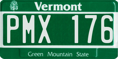 VT license plate PMX176