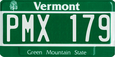 VT license plate PMX179