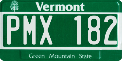 VT license plate PMX182