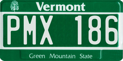 VT license plate PMX186