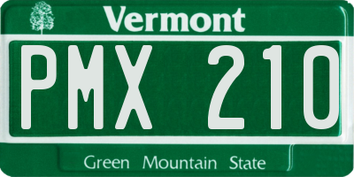 VT license plate PMX210