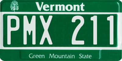 VT license plate PMX211