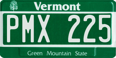 VT license plate PMX225