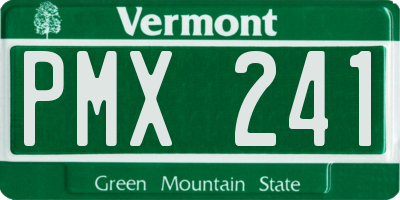 VT license plate PMX241