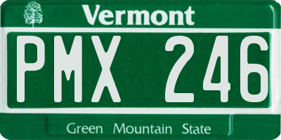 VT license plate PMX246