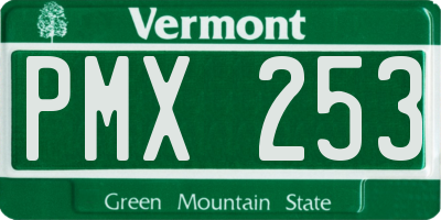 VT license plate PMX253