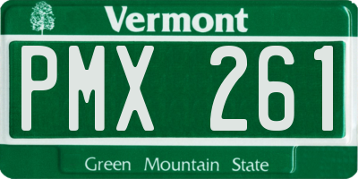 VT license plate PMX261