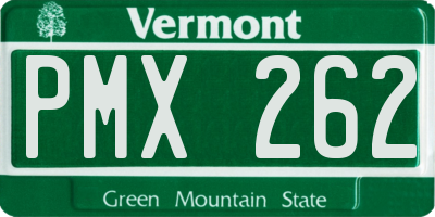 VT license plate PMX262