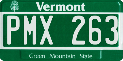 VT license plate PMX263