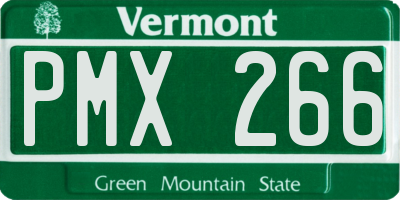 VT license plate PMX266