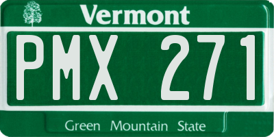 VT license plate PMX271