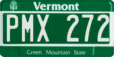 VT license plate PMX272
