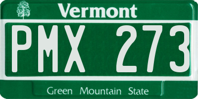VT license plate PMX273