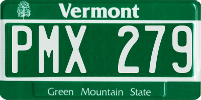 VT license plate PMX279
