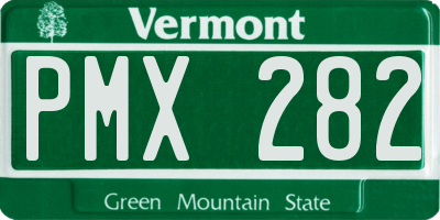 VT license plate PMX282