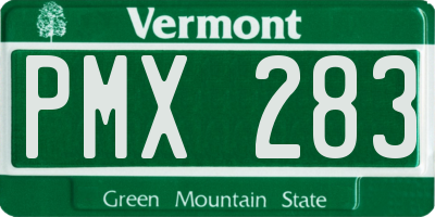 VT license plate PMX283