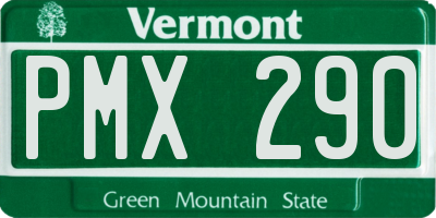 VT license plate PMX290
