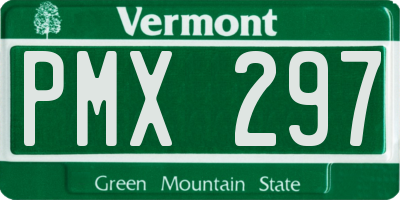 VT license plate PMX297