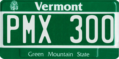 VT license plate PMX300