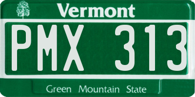 VT license plate PMX313
