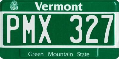VT license plate PMX327
