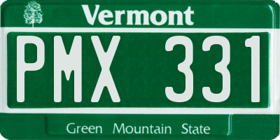 VT license plate PMX331