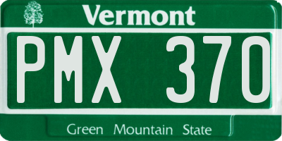 VT license plate PMX370