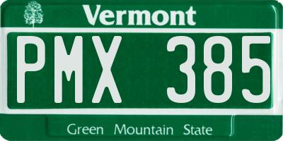VT license plate PMX385
