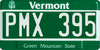 VT license plate PMX395