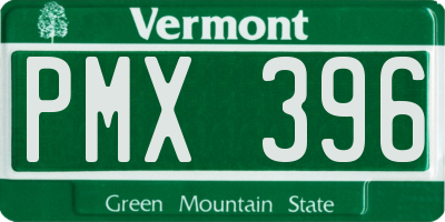 VT license plate PMX396