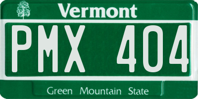 VT license plate PMX404