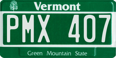 VT license plate PMX407