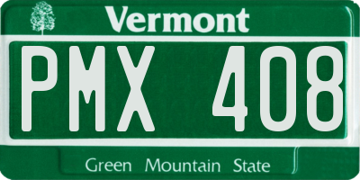 VT license plate PMX408