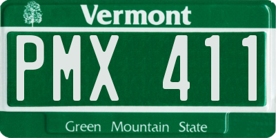 VT license plate PMX411
