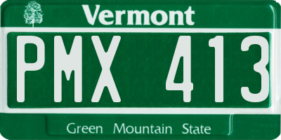 VT license plate PMX413