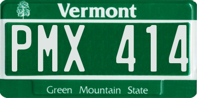 VT license plate PMX414