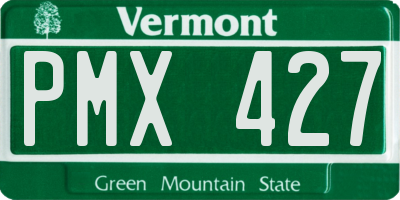 VT license plate PMX427
