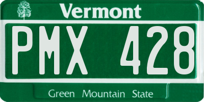 VT license plate PMX428