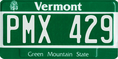 VT license plate PMX429