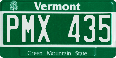 VT license plate PMX435