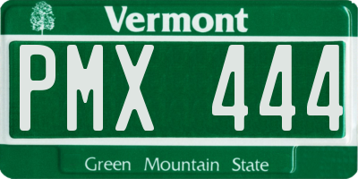 VT license plate PMX444