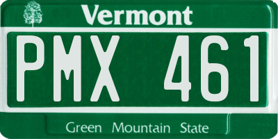 VT license plate PMX461
