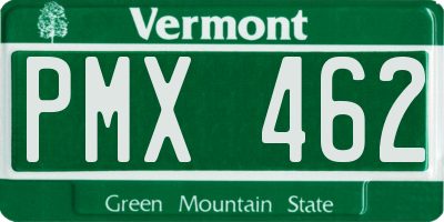 VT license plate PMX462