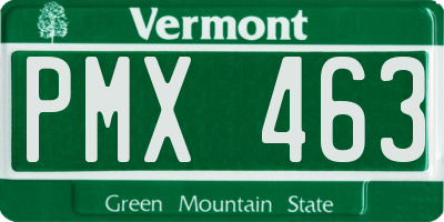 VT license plate PMX463