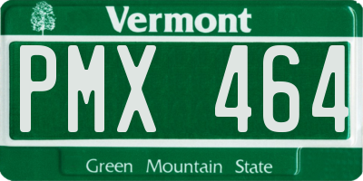 VT license plate PMX464