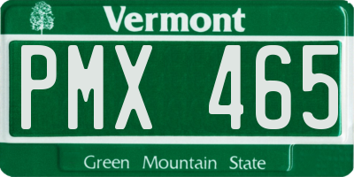 VT license plate PMX465