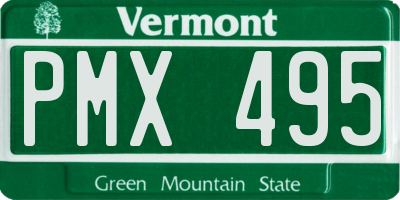VT license plate PMX495