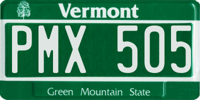 VT license plate PMX505