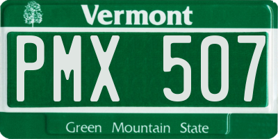 VT license plate PMX507