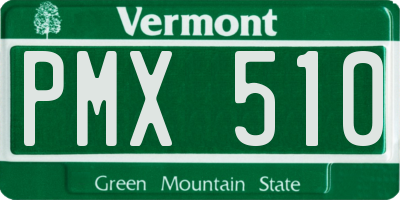 VT license plate PMX510